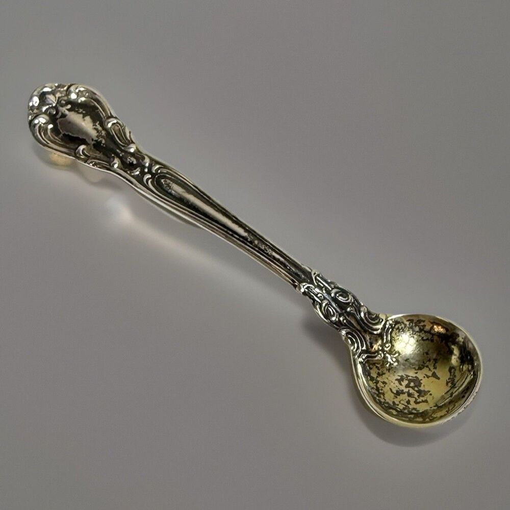 Antique Gorham Sterling Silver Salt Spoon Brooch Chantilly Pattern